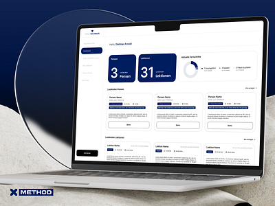 Focus Nachhilfe | Learning management system chart dashboard design edtech education education platform learning management system lms lowcode mobile app nocode online education prototyping statistic student teacher ui ux web app wordpress