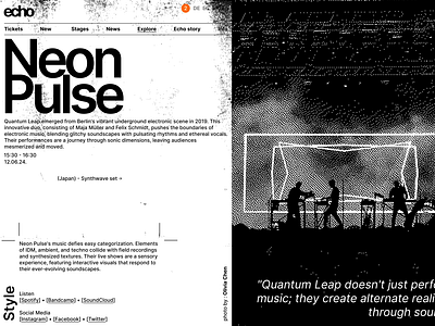 Echo pt-8 concert festival minimal minimalism misic photo copy website