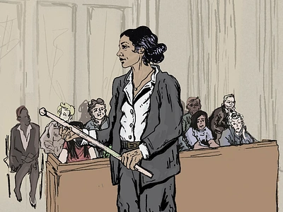 At the courtroom - Animated Illustrations animation comic drawing illustration ipad photoshop