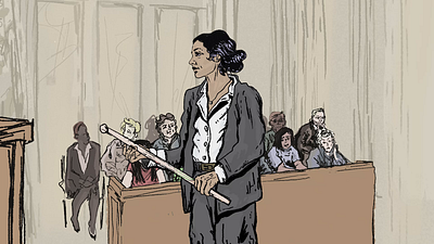 At the courtroom - Animated Illustrations animation comic drawing illustration ipad photoshop