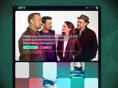 AI-driven Personalized Video Streaming ai ai generation ai product aitv dark mood dashboard design interactive motion movie product ui uiux user interface webdesign