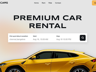 Glassmorphism Web Design for a Modern Rental Car Shop Experience car shop cars site css3 developer front end glassmorphism html5 mern stack modern site monder page rental car ui ux web desinger web page webpage website