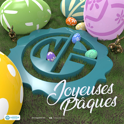 NOUVELLE PARFUMERIE GANDOUR - Easter Celebration Visual 3d c4d cinema4d digital easter graphic design