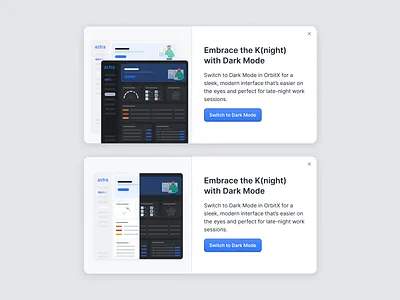 Introducing Dark Mode: Modal Variations branding dark mode design inspiration modal product design saas ui ux