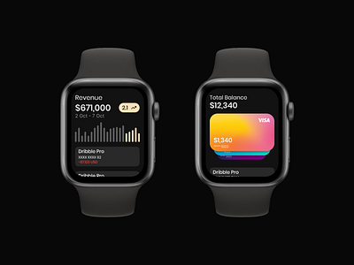 Apple Watch Banking App app apple banking credit card design figma interactive design ui ux watch