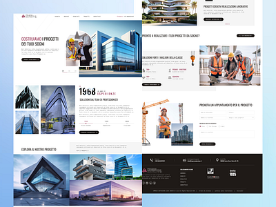 Impresa Construzioni Construction Web Page 3d animation branding graphic design logo motion graphics ui