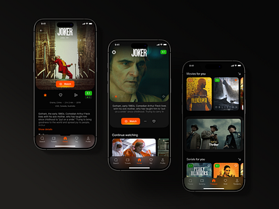 Movie application concept app application figma film mobile design movie ui uiux ux web web design