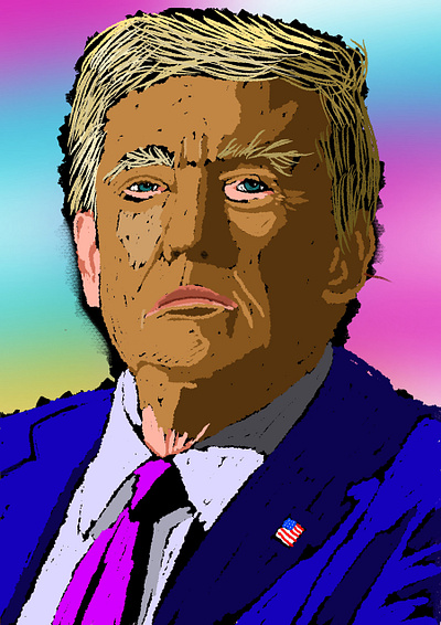 Trump Mask mask painting portrait quickhoney trump