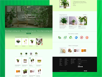 Arphibo Plant and Home Decor Web Page 3d animation branding graphic design logo motion graphics ui