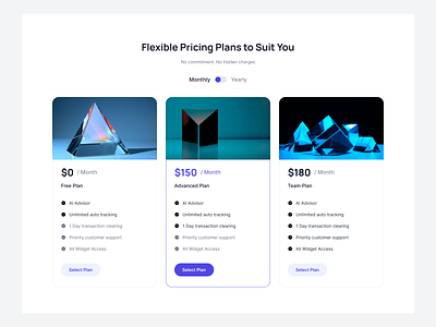 Pricing plans with image header minimalist price pricing card pricing page pricing table pricing website saas pricing service subscription plans ui design uniqueness ux design