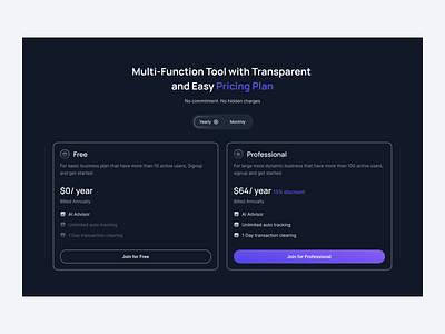 Pricing table for dark version clean e commerce pricing minimalist price pricing card pricing page pricing table pricing website saas pricing service subscription plans ui design uniqueness ux design