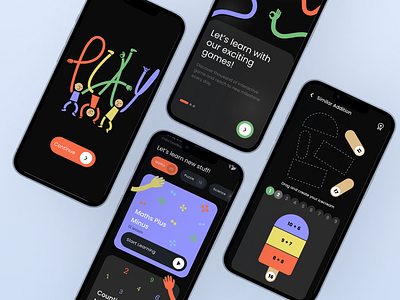 Playful Learning appdesign childrensapp colorfuldesign educationalapp illustration interactiveapp kidfriendly learningapp minimaldesign mobileapp playfullearning productdesign userexperience userinterface