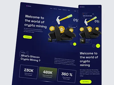 Crypto mining responsive landing page crypto crypto landing page crypto mining cryptoart landing page mining responsive website