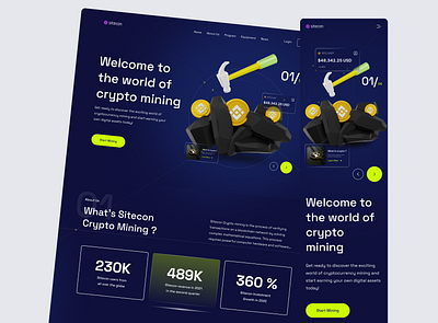 Crypto mining responsive landing page crypto crypto landing page crypto mining cryptoart landing page mining responsive website