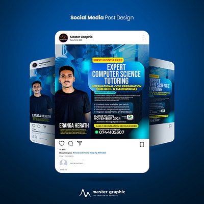 Educational Social Media Post Design branding creative design facebook flyer design graphic design instagram flyer marketing mas master graphic photoshop post design sachintha denuwan social media