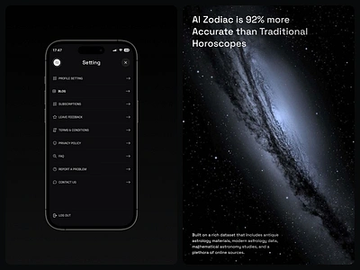 AI Zodiac | Mobile App | UX/UI Design ai ai horoscope ai zodiac design horoscope ui uiux user interface ux web webdesign zodiac