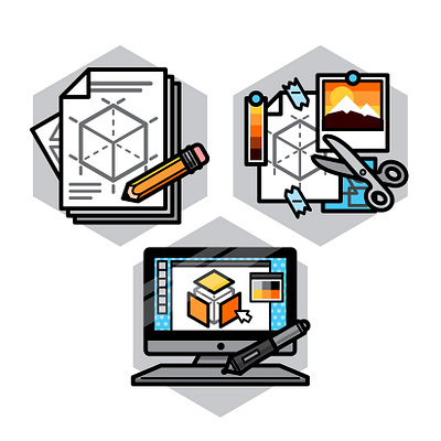 Work icons II icon icon design illustration logo logo design vector