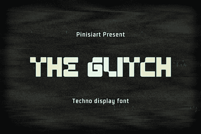 The Glitch – Techno Display Font retro futuristic font