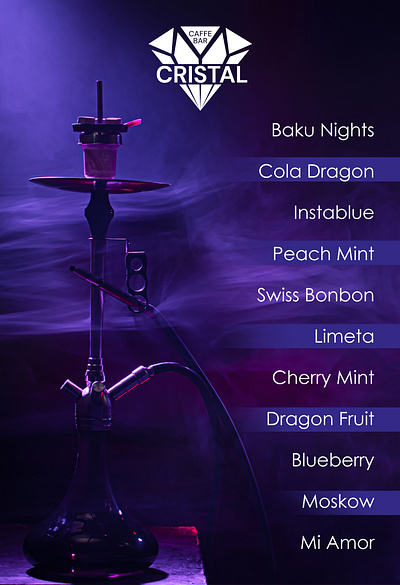 Shisha price list - design branding graphic design