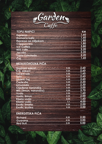 Price list - design branding graphic design