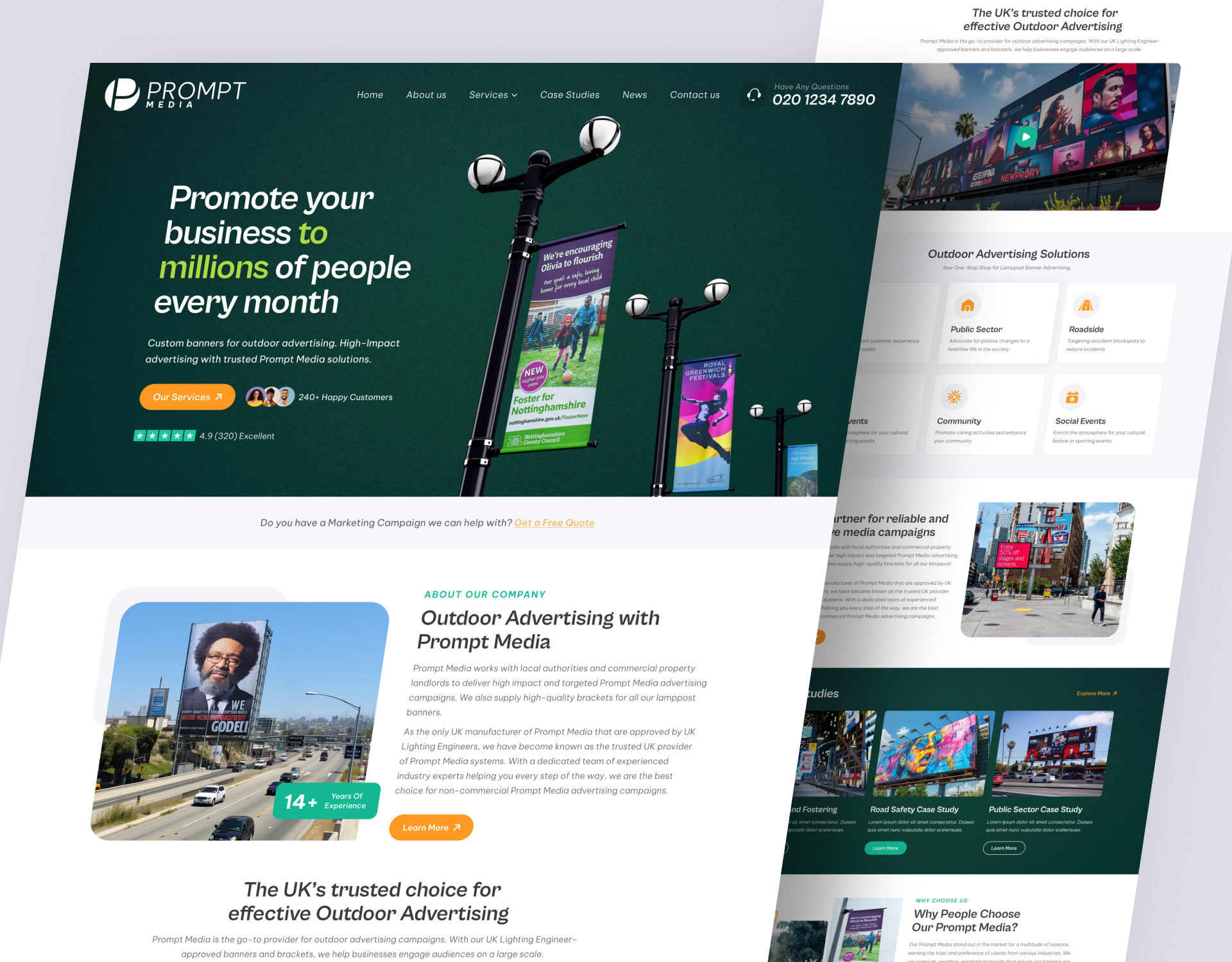 Outdoor Advertising Media Website Landing Page advertisement media advertising agency advertising media advertising website company website digital marketing framer website homepage landing page marketing agency marketing design media website outdoor activities website outdoor advertisement outdoor advertising outdoor advertising website startup website webflow design website design website landing page website ui ux