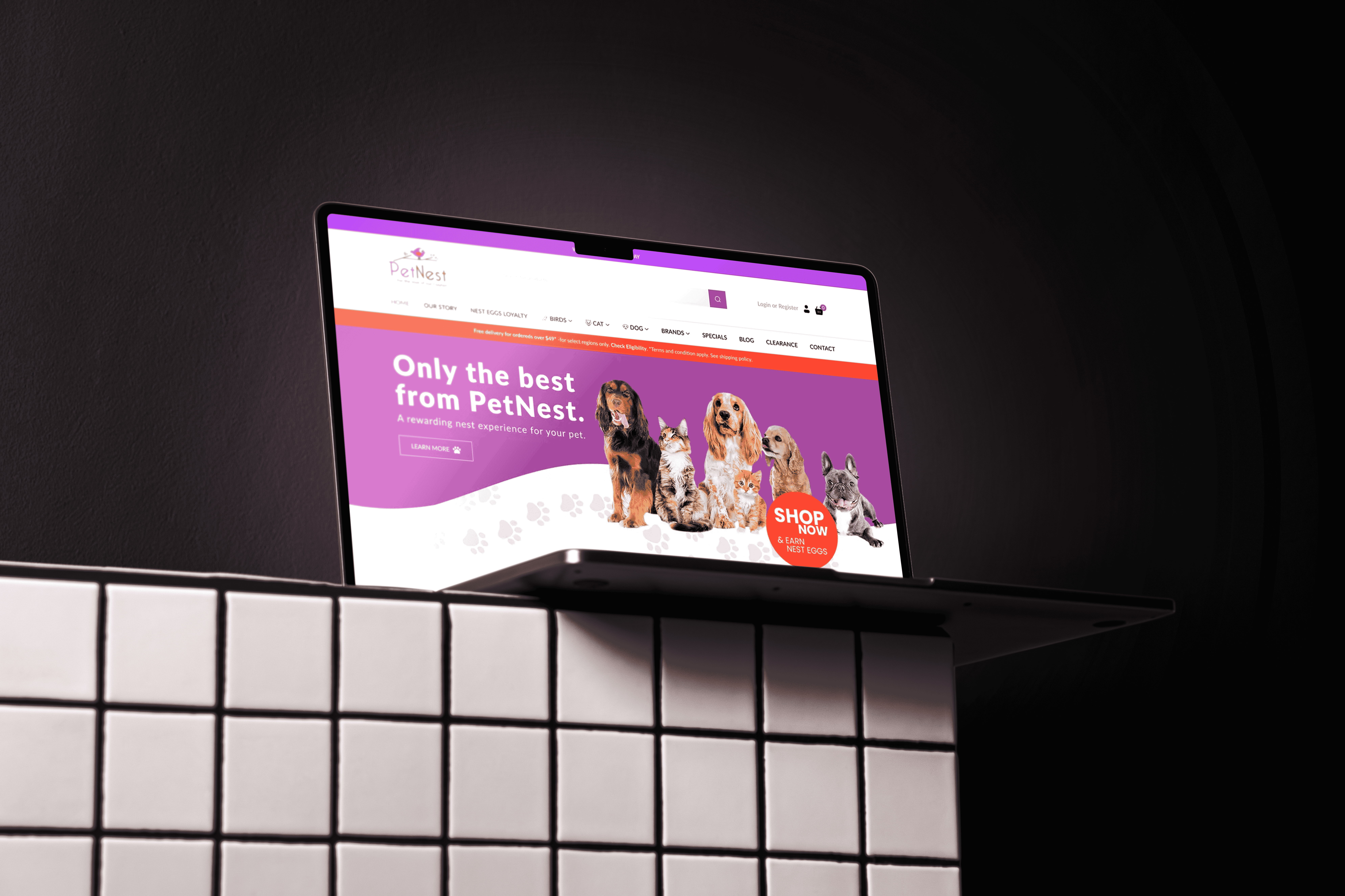Pet Store Landing UI Design branding design landingpage petlove petstore photoshop promotion ui uiux userexperience userinterface