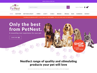 Pet Store Landing UI Design branding design landingpage petstore ui uiux