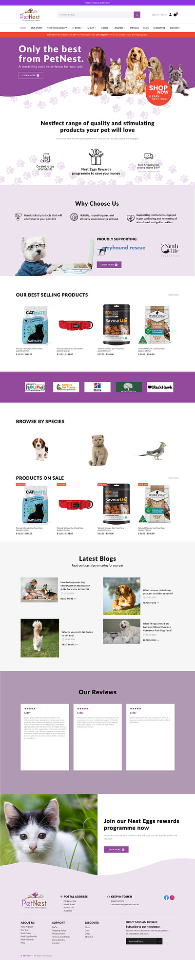 Pet Store Landing UI Design branding design landingpage petstore ui uiux