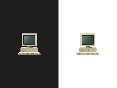 Retro Computing - Icons Set computer figma icons iconset ill illustration old pc retro system tech technology
