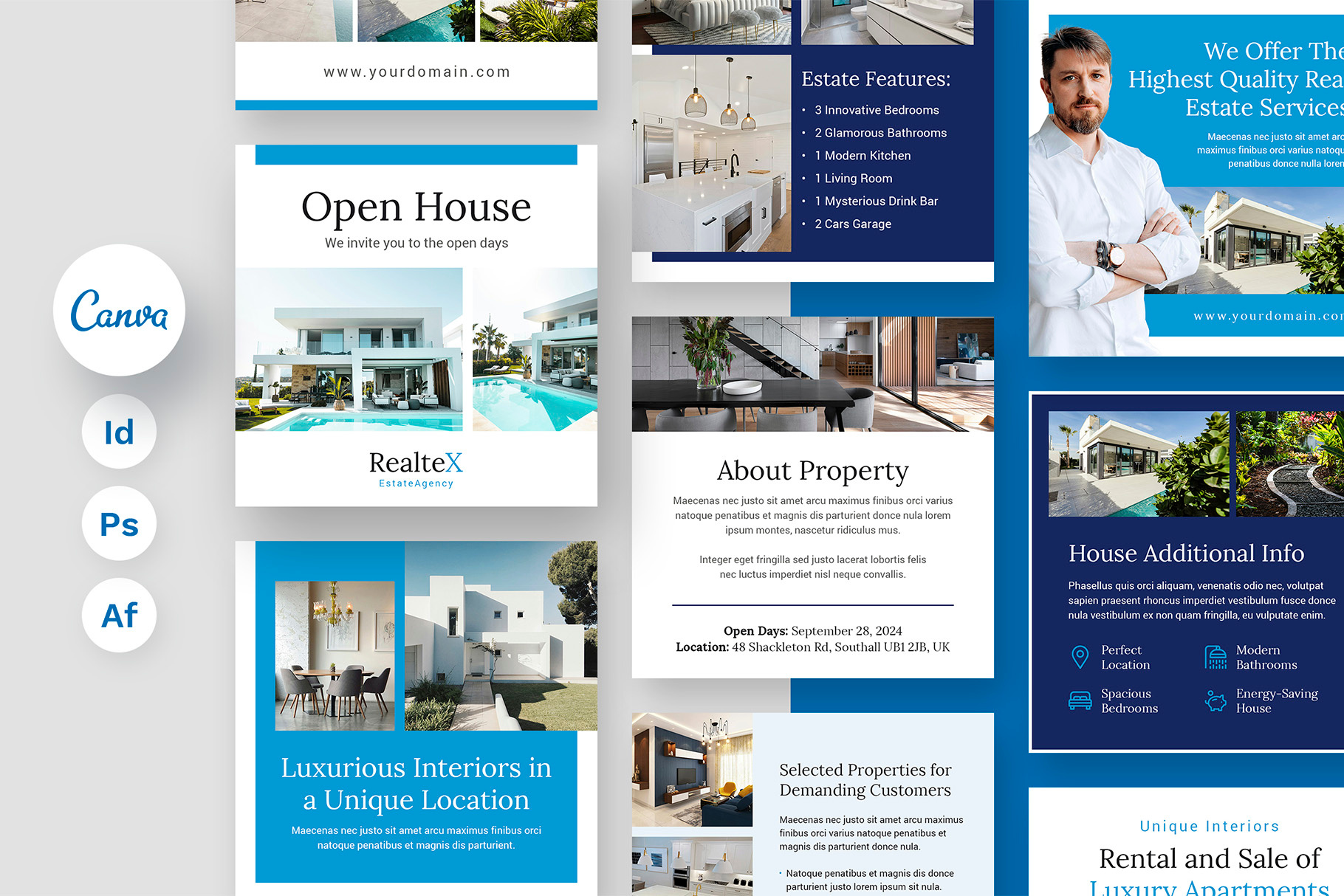 Real Estate Agency Instagram Canva Templates digital products download now envtato elements etsy shop instagram instagram marketing instagram story design instagram template instagrm post design real estate real estate agency real estate template realtor realtor marketing social media social media design social media marketing