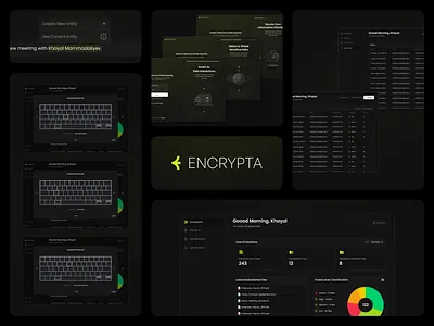 Encrypta - Confidential Information Protection App app design branding desktop app logo product design ui ux