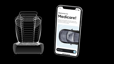 Medicar app🚗📱 3d animation app brand branding car clean design graphic design identity illustration interface logo motion motion graphics ui ux vector website