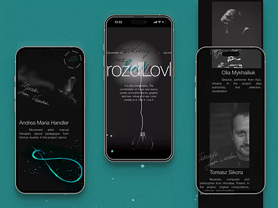 Rozdilovi — Home Page {Mobile & Animation} animation art atmospheric darkmode darktheme events interactiondesign minimalism minimalistdesign mobileanimation mobiledesign parallax responsive smooth animation smoothanimations ui uiux uxdesign uxui web design