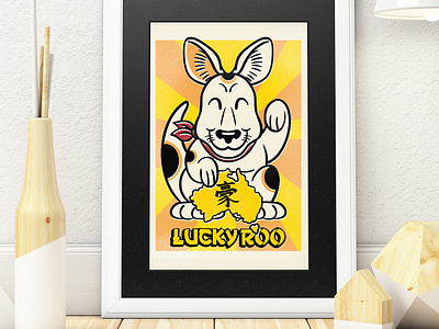 Lucky Roo: Aussie Maneki-Kangaroo clip studio paint decoration goodies illustration illustrator