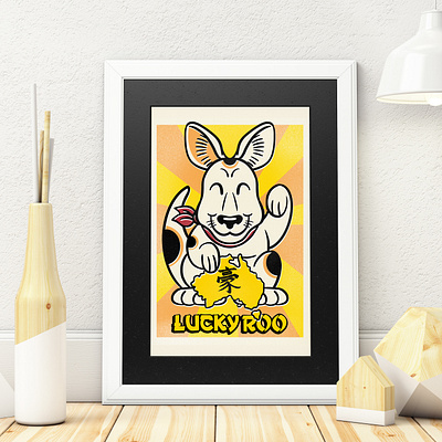 Lucky Roo: Aussie Maneki-Kangaroo clip studio paint decoration goodies illustration illustrator