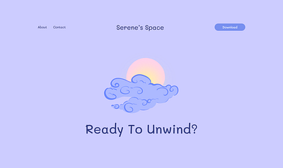 Serene's Space - Bedtime Meditation App concept project design illustration procreate product design ui ux web design