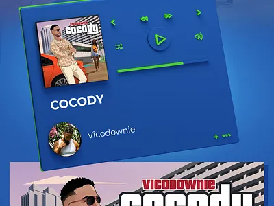 Album Cover Design for Vicodownie "Cocody" album cover clip studio paint graphic design illustration illustrator portrait