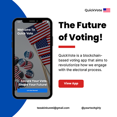 QuickVote: A Voting App That Uses Blockchain Technology design graphic design logo typography ui uiuxdesign uselection ux voting web design