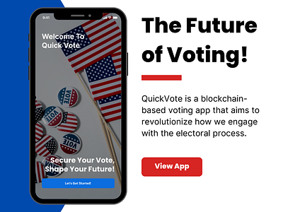 QuickVote: A Voting App That Uses Blockchain Technology design graphic design logo typography ui uiuxdesign uselection ux voting web design