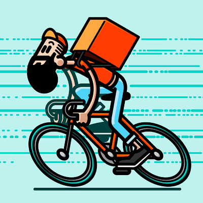 Bicycle guy character illustration editorial illustration illustration vector vector illustraton