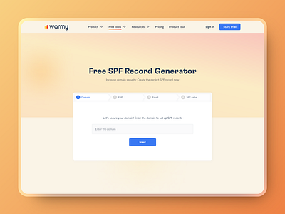 WARMY - SPF Generator branding ui