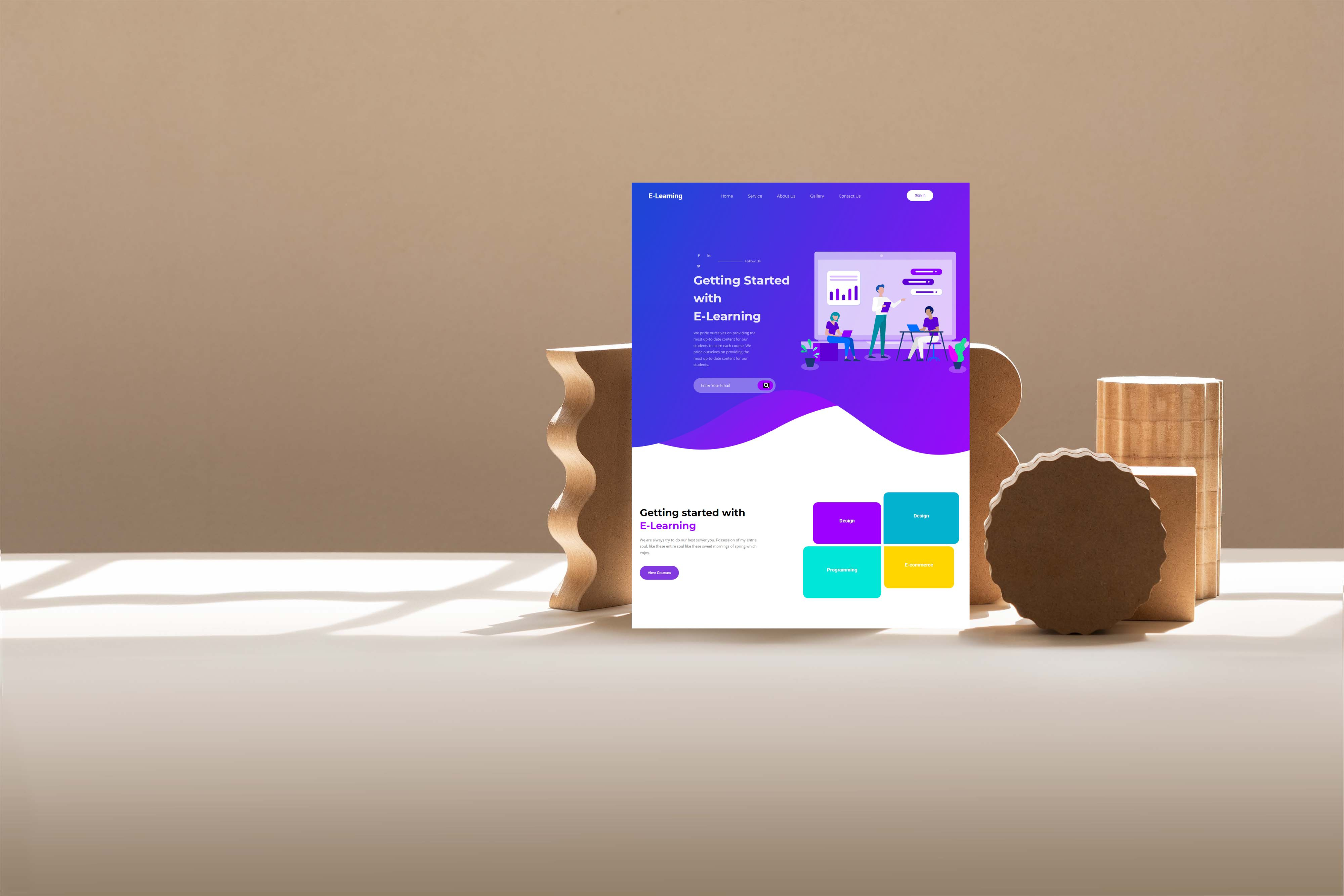 Example of Landing Page Design & Dev In Word Press