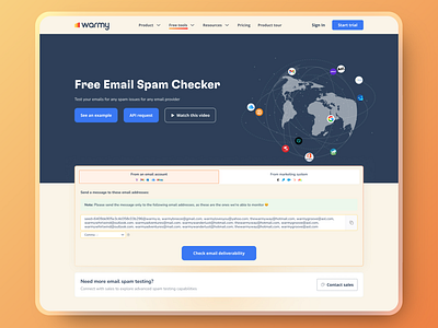 Warmy - Email Spam Checker UI branding ui