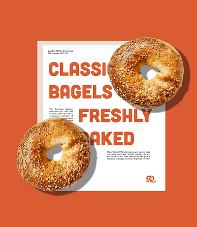 Salt and knot bakery bagel poster bakery poster