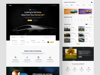 Car Shop & Car Rental Booking Website Design branding car booking website car rental landing page car rental website car shop design ecommerce ecommerce website electric car landing page landing page design minimalist clean product landing page transport ui uiux uiux design ux design web design website design