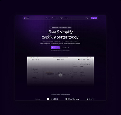 SaaS Landing hero section hero section landing page product design saas ui ui design web design