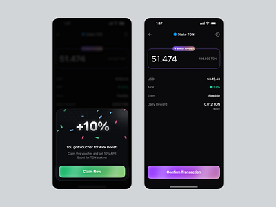 Crypto Earn App app design crypto crypto app crypto earn defi ios app token app ui web3