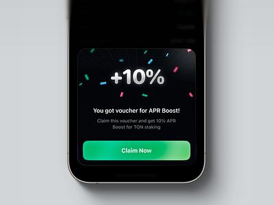 Voucher popup. Crypto App Design app design apr crypto crypto app gamification mobile app staking voucher web3 web3 app web3 design