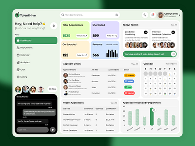 TalentHive: A Modern Recruitment Dashboard analytics career dashboard graphic design hiring hiring platform hr illustration interview job portal minimal product design recruitment recruitment website saas ui ux web app web design website