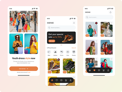 SSENSE - FASHION STORE MOBILE APP app apparel buy clean clothing design ecommerce fashion fashion app mobile mobile app mobile app design online store outfit sell shop shopping store ui ux